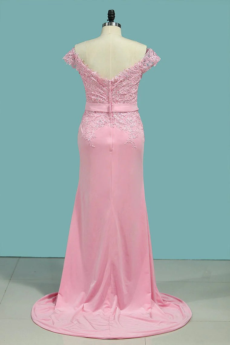 Party Dresses Spandex Zipper Up With Appliques