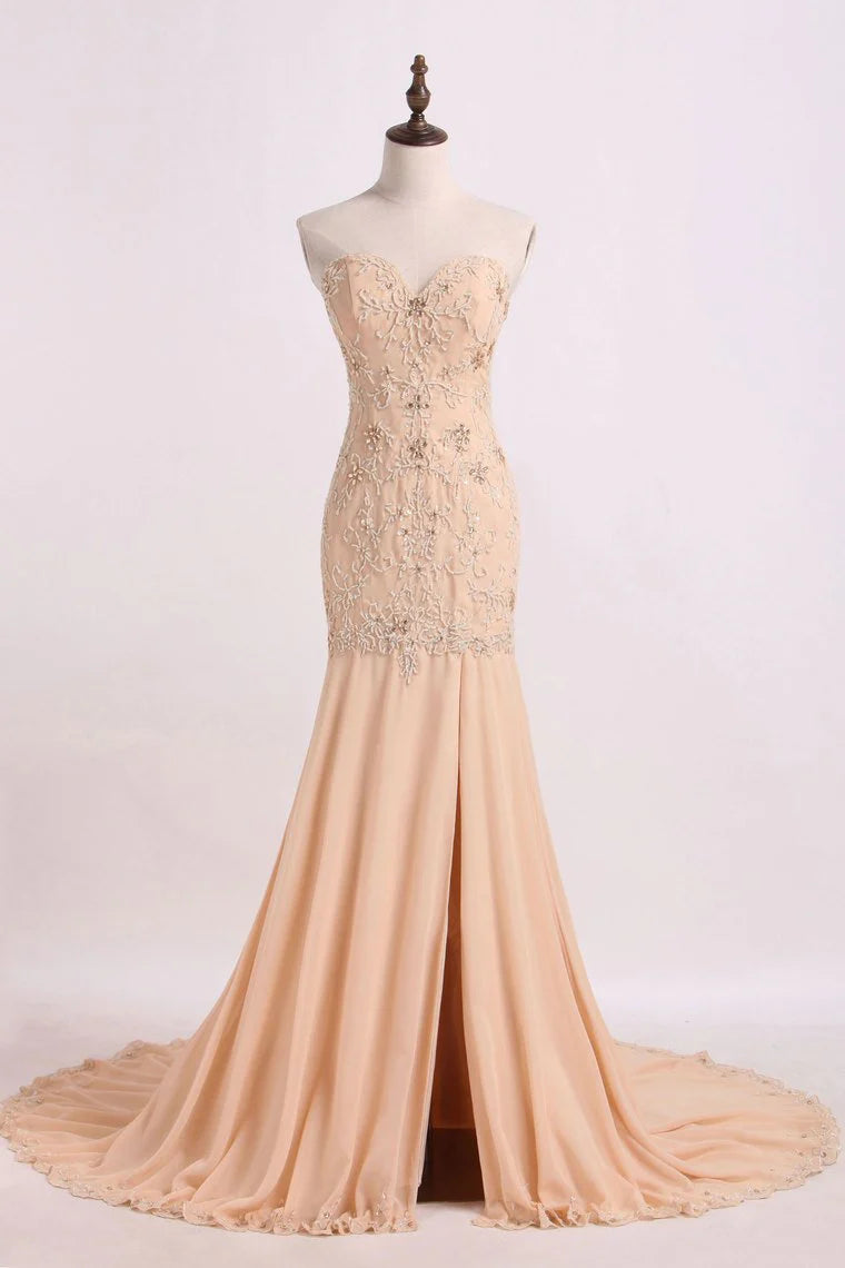 Party Dresses Mermaid/Trumpet With Beading