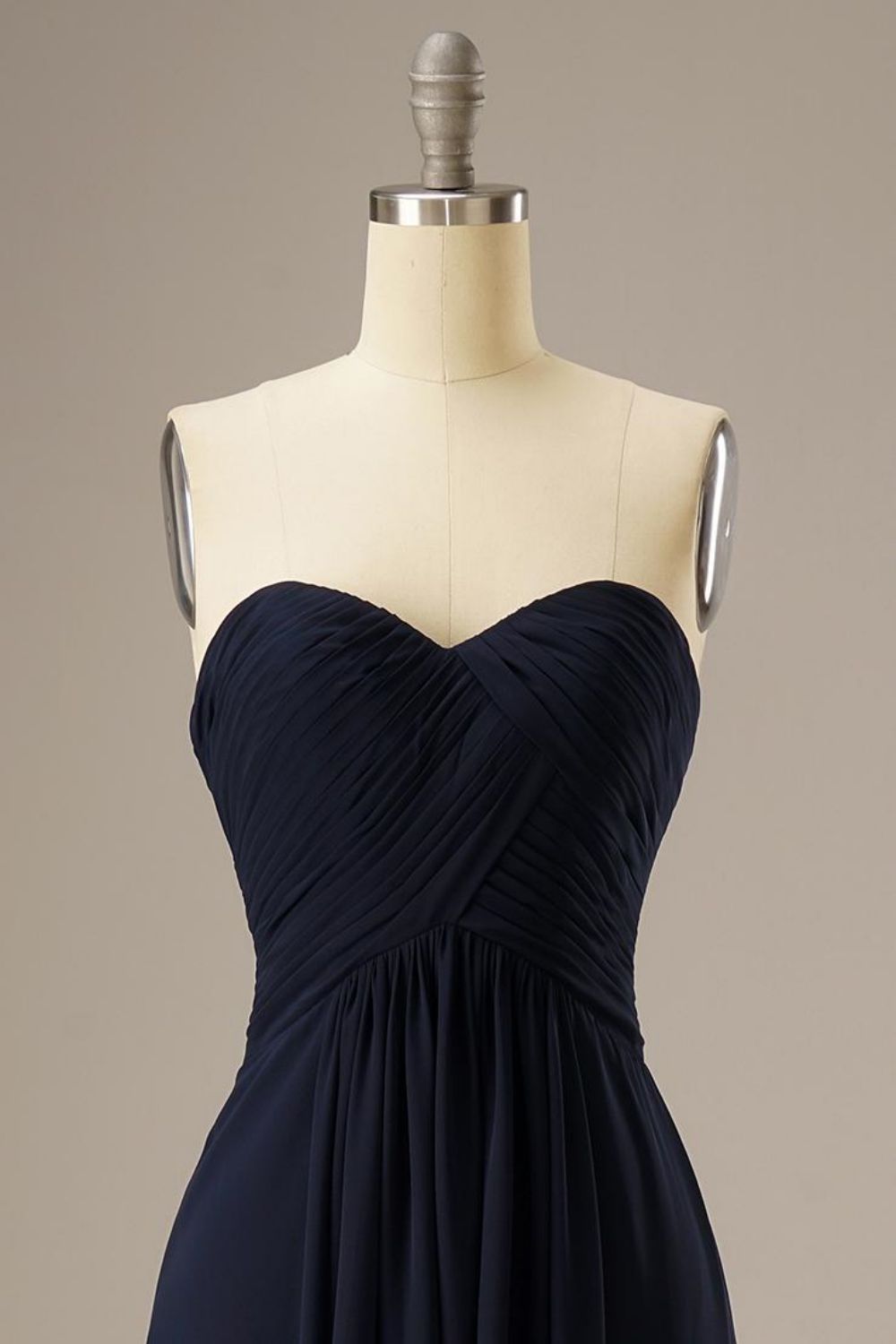 Sweetheart Corset Back Chiffon Long Dress