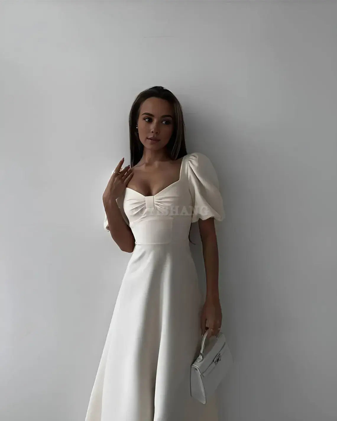 Buyishang Tailored Dress in Premium Suiting Fabric Timeless Design Perfect for Formal Events Office Wear and Evening Outings Quality You Can Trust