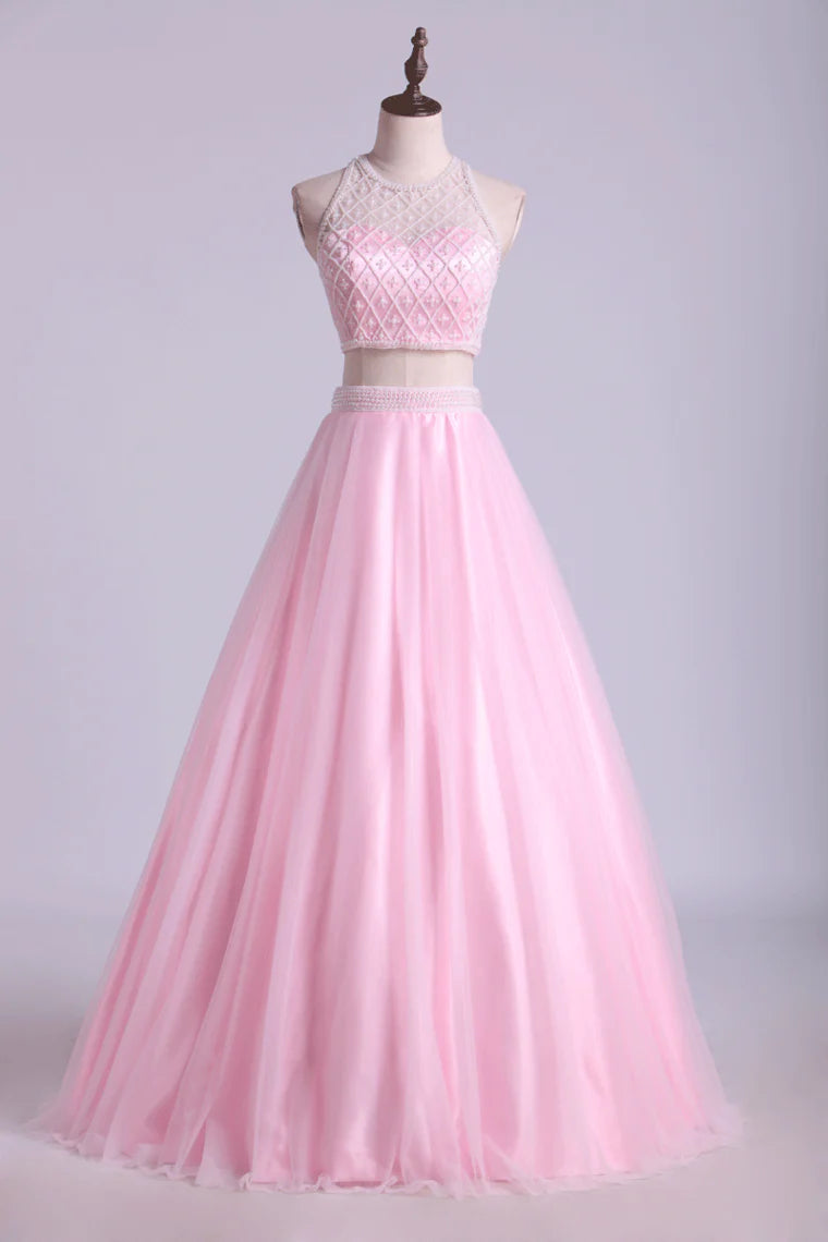 A Line Party Dresses Floor Length With Beads New