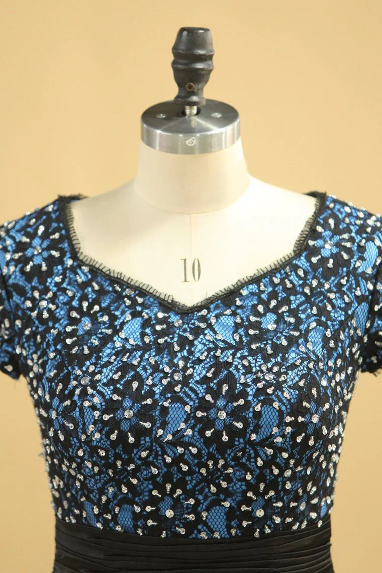 V Neck A Line Party Dress Embellished With Applique And Beads Floor Length Size 8