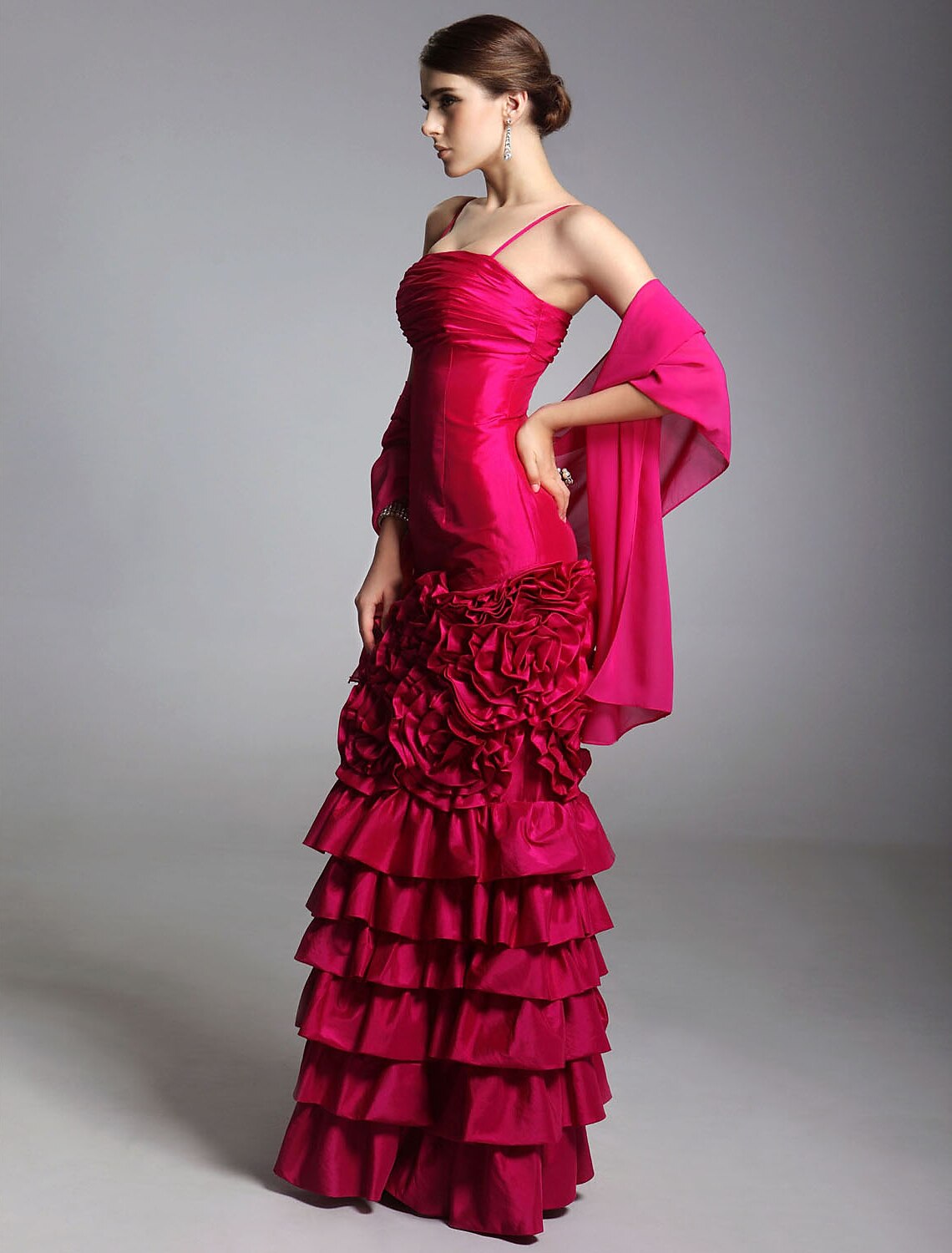 Shawls Chiffon Wedding / Party Evening / Casual Wedding Guest Wraps / Shawls With Draping / Solid