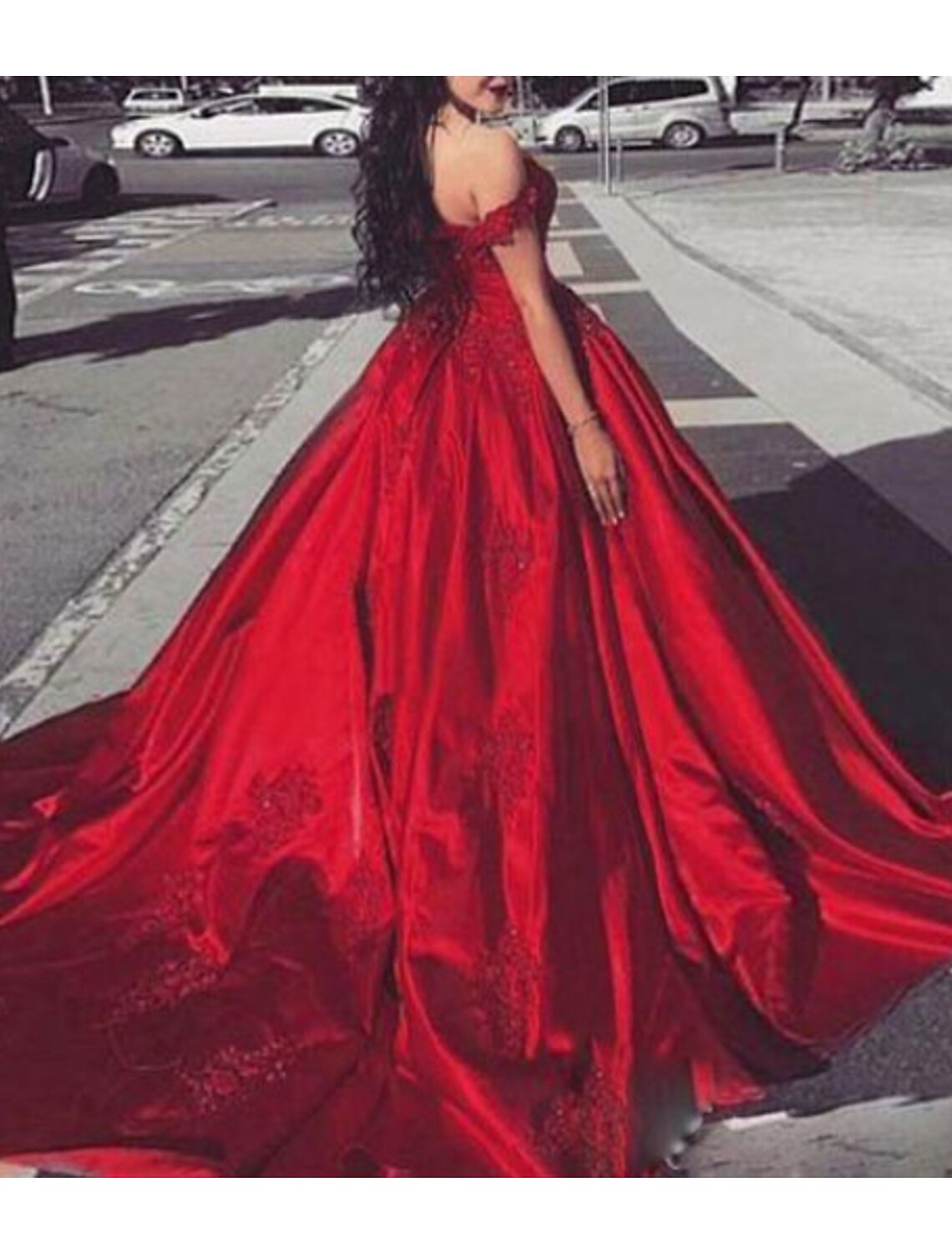 Ball Gown Evening Gown Luxurious Dress Valentine's Day Quinceanera Chapel Train Short Sleeve Off Shoulder Satin with Appliques