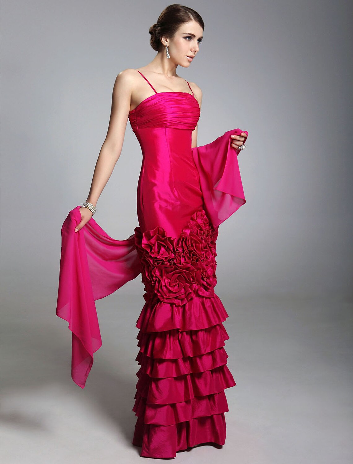 Shawls Chiffon Wedding / Party Evening / Casual Wedding Guest Wraps / Shawls With Draping / Solid