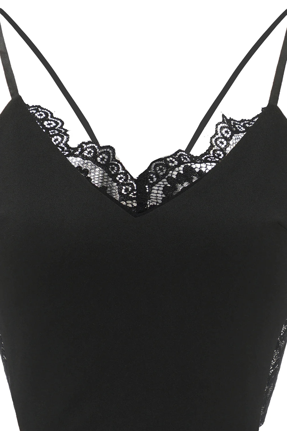 A Line Spaghetti Straps Little Black Dress with Keyhole