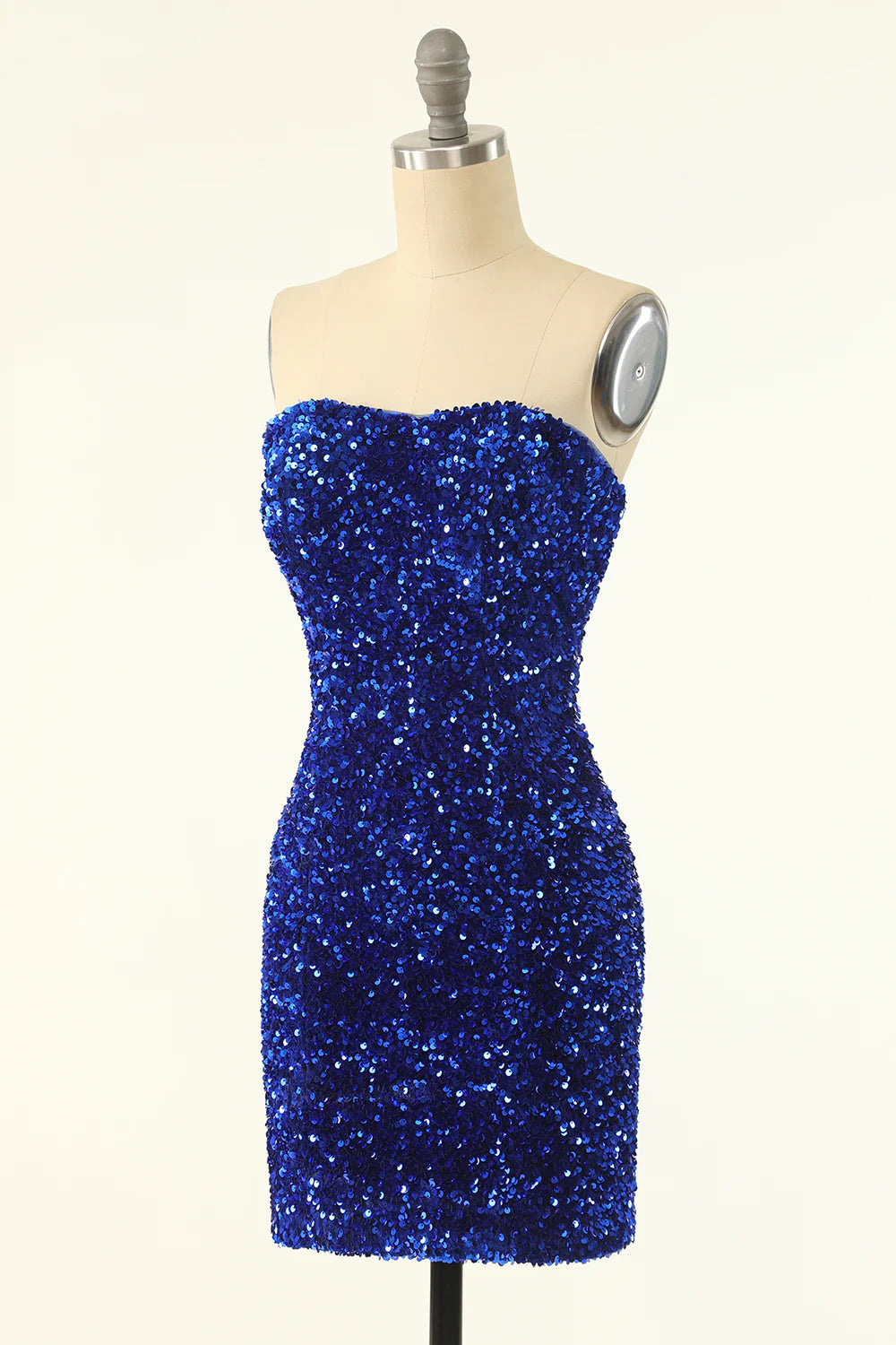 Royal Blue Sweetheart Sequins Tight Homecoming Dress