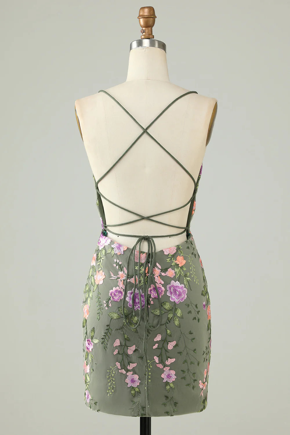 Black Spaghetti Straps Bodycon Homecoming Dress With Appliques