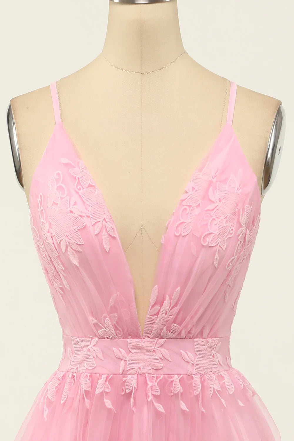 White Spaghetti Straps Short Prom Dress