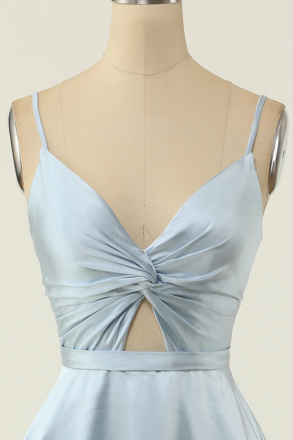 A Line Spaghetti Straps Blush Short Homecoming Party Dress