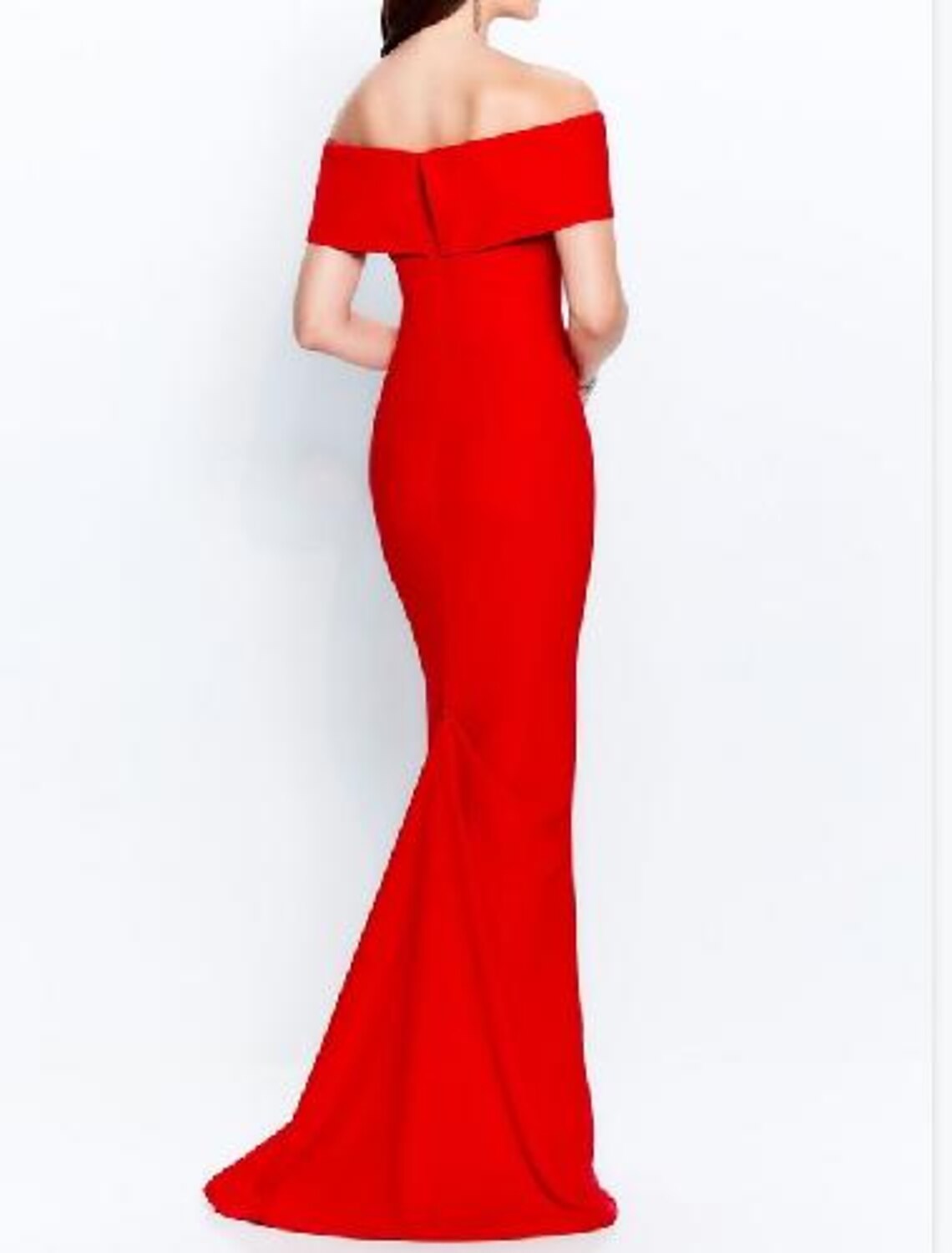 Mermaid / Trumpet Mother of the Bride Dress Elegant Off Shoulder Sweep / Brush Train Stretch Fabric Short Sleeve with Ruching