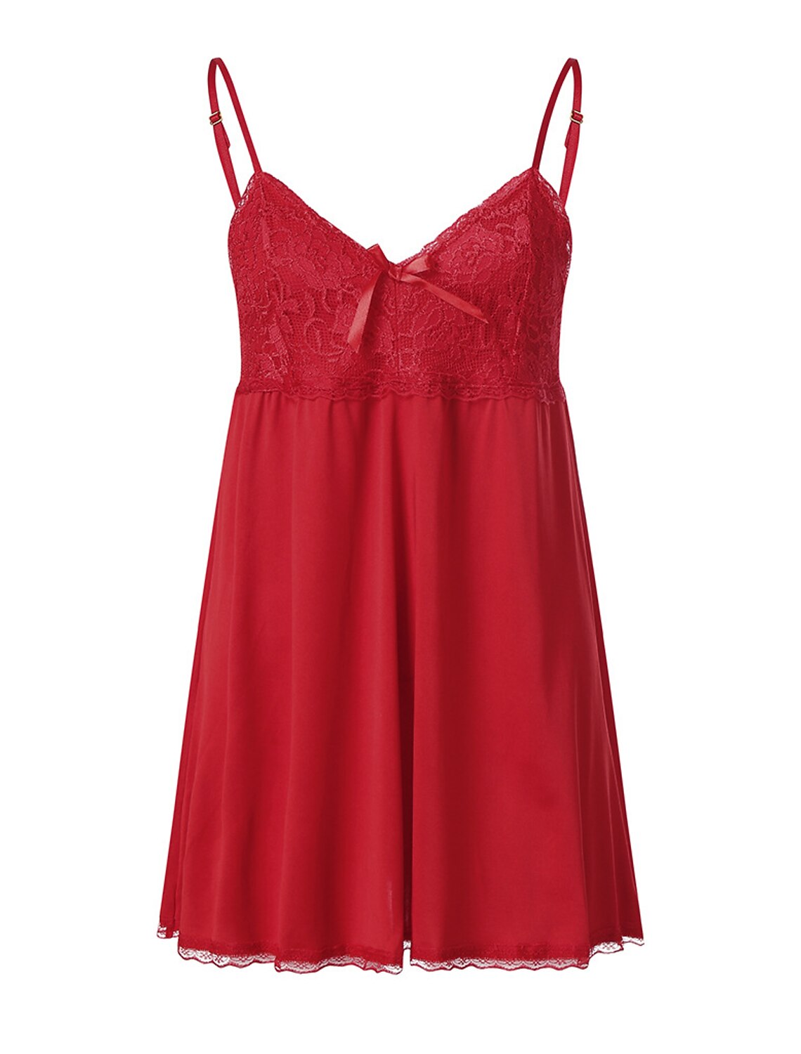 Women'S Sexy Perspective Pajamas Nightdress Fat Mm Plus Size Slip Dress Set