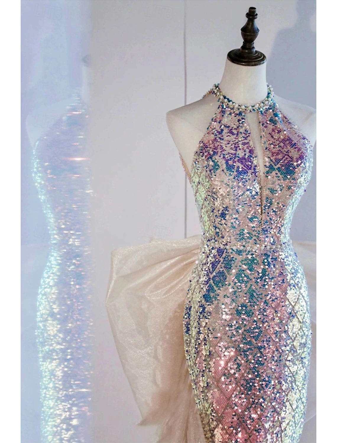 Buyishang Wedding Dresses A-Line Notch lapel collar Long Sleeve Court Train Satin Bridal Gowns With Solid Color