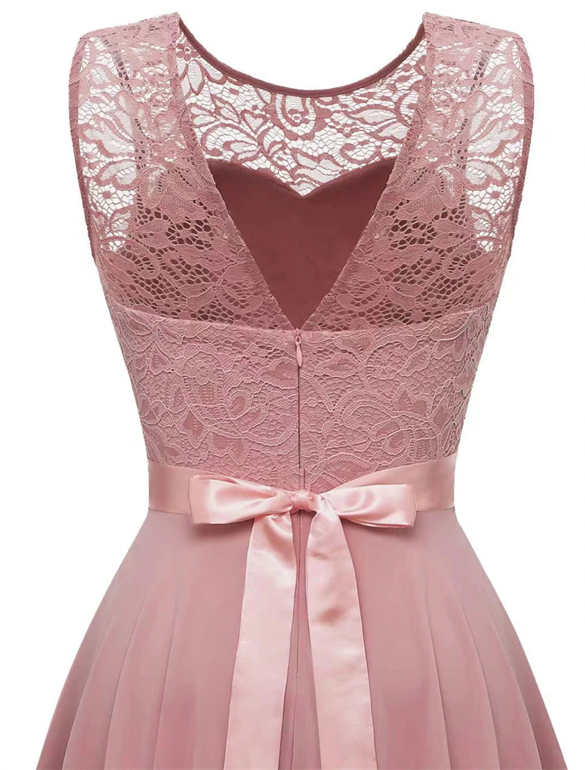 Women's Party Dress Lace Dress Homecoming Dress Midi Dress Pink Wine Blue Sleeveless Pure Color Lace Summer Spring Crew Neck Party Birthday Evening Party Wedding Guest