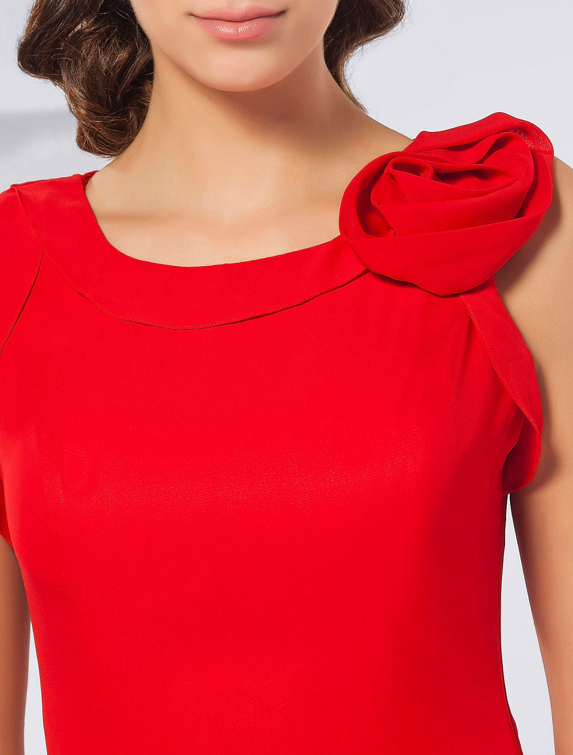 Sheath / Column Celebrity Style Minimalist Elegant Prom Formal Evening Military Ball Dress Jewel Neck Sleeveless Floor Length Chiffon with Flower