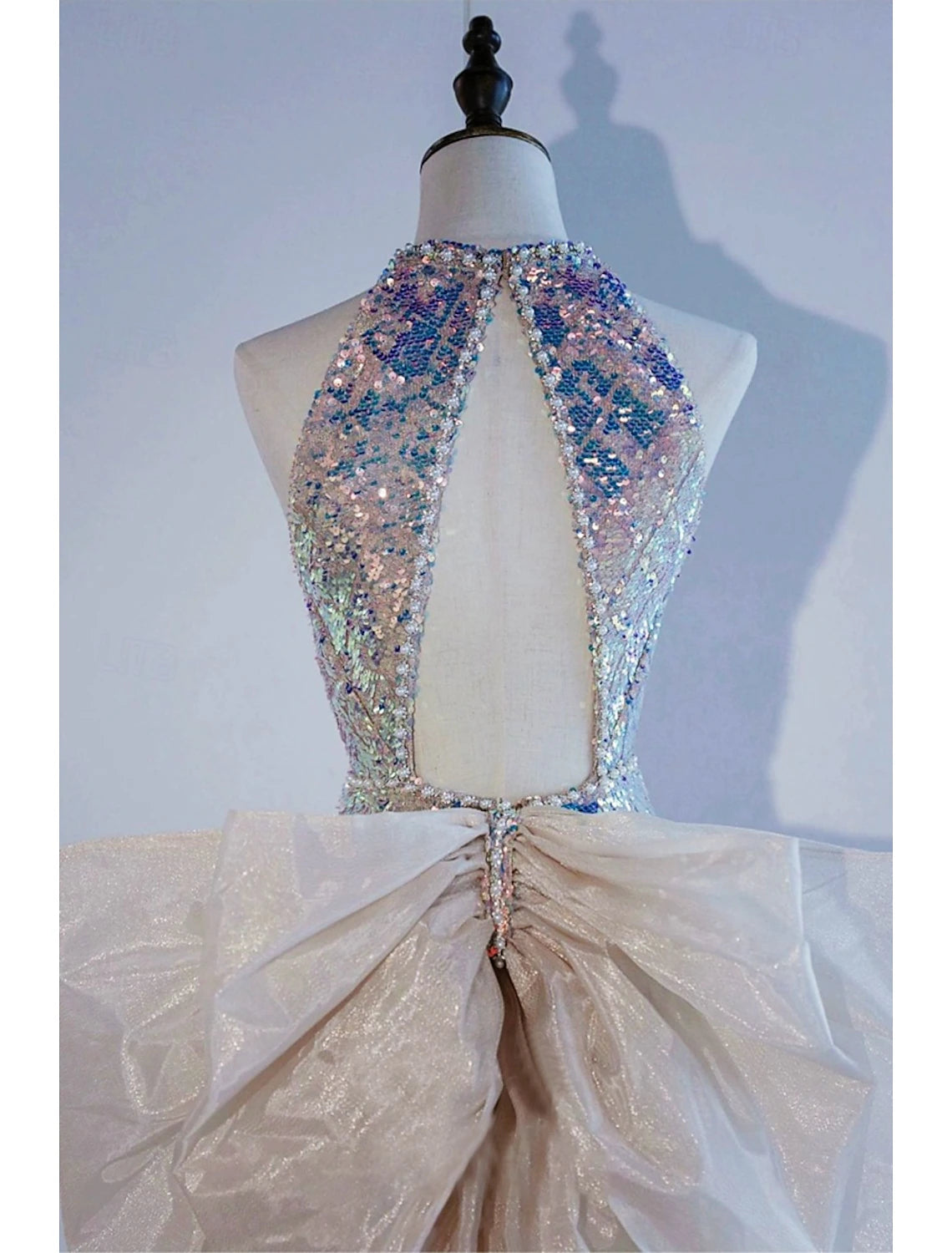 Buyishang Wedding Dresses A-Line Notch lapel collar Long Sleeve Court Train Satin Bridal Gowns With Solid Color