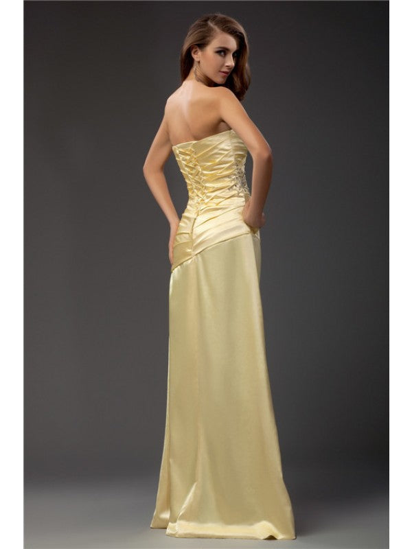 Sheath/Column Sweetheart Sleeveless Long Taffeta Dresses