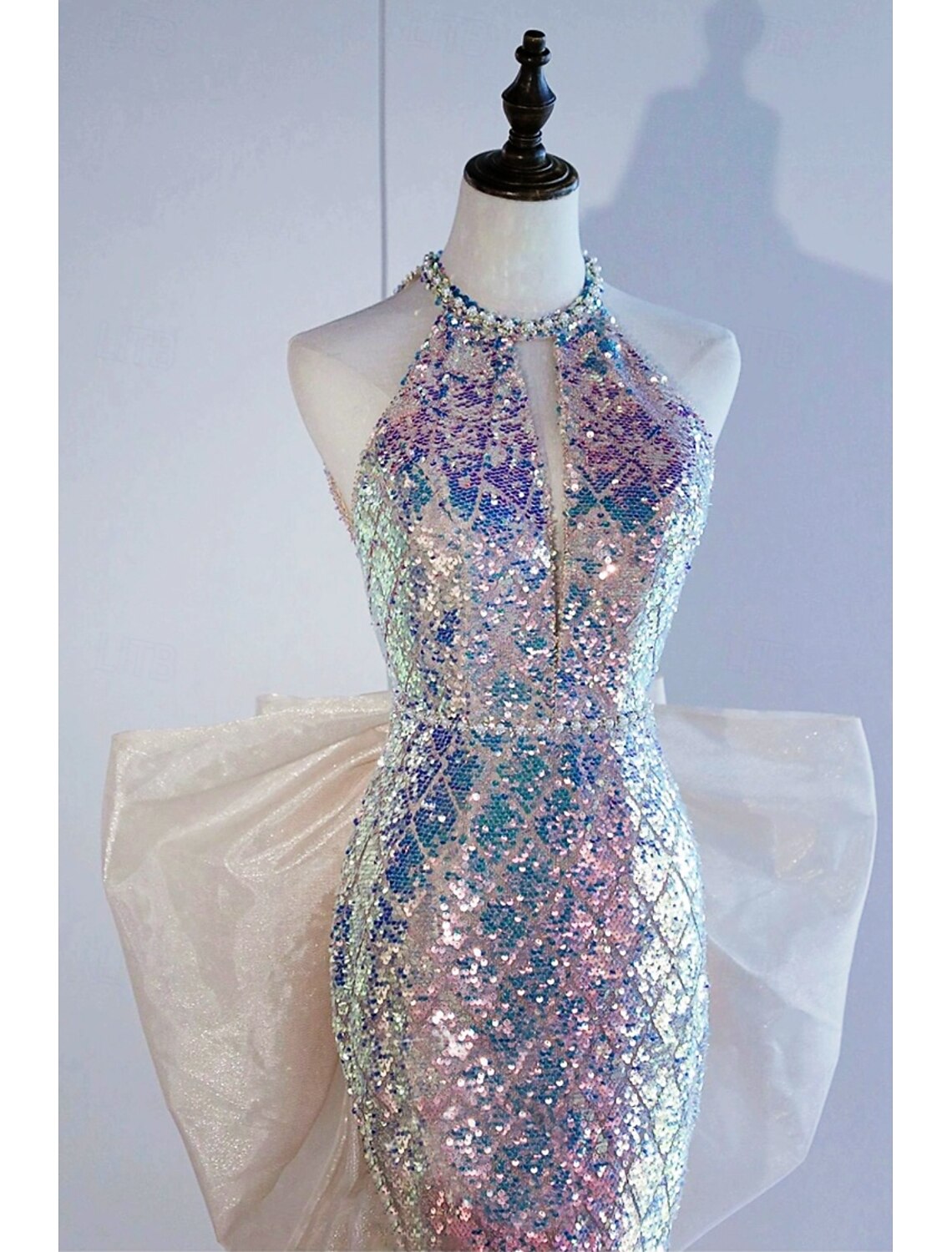 Buyishang Wedding Dresses A-Line Notch lapel collar Long Sleeve Court Train Satin Bridal Gowns With Solid Color