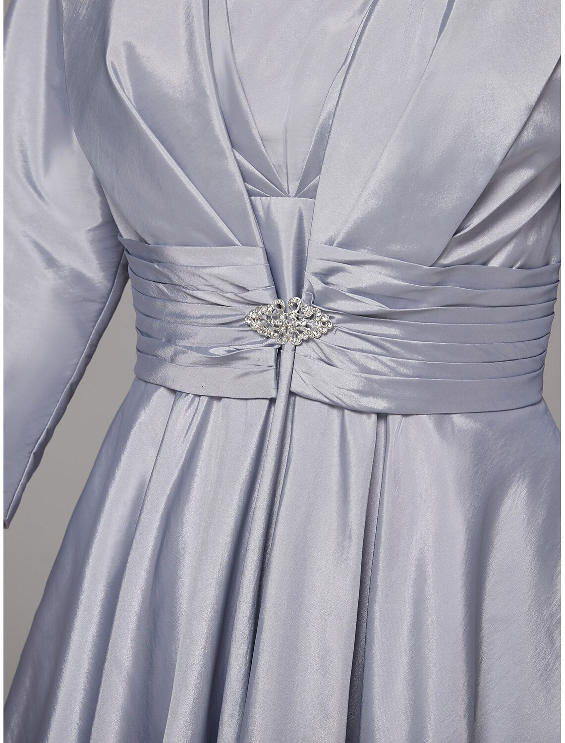 Buyishang A-Line Dress Suit Mother of the Bride Dress Elegant Vintage Plus Size Square Neck Tea Length Polyester 3/4 Length Sleeve Jacket Dresses with Ruching