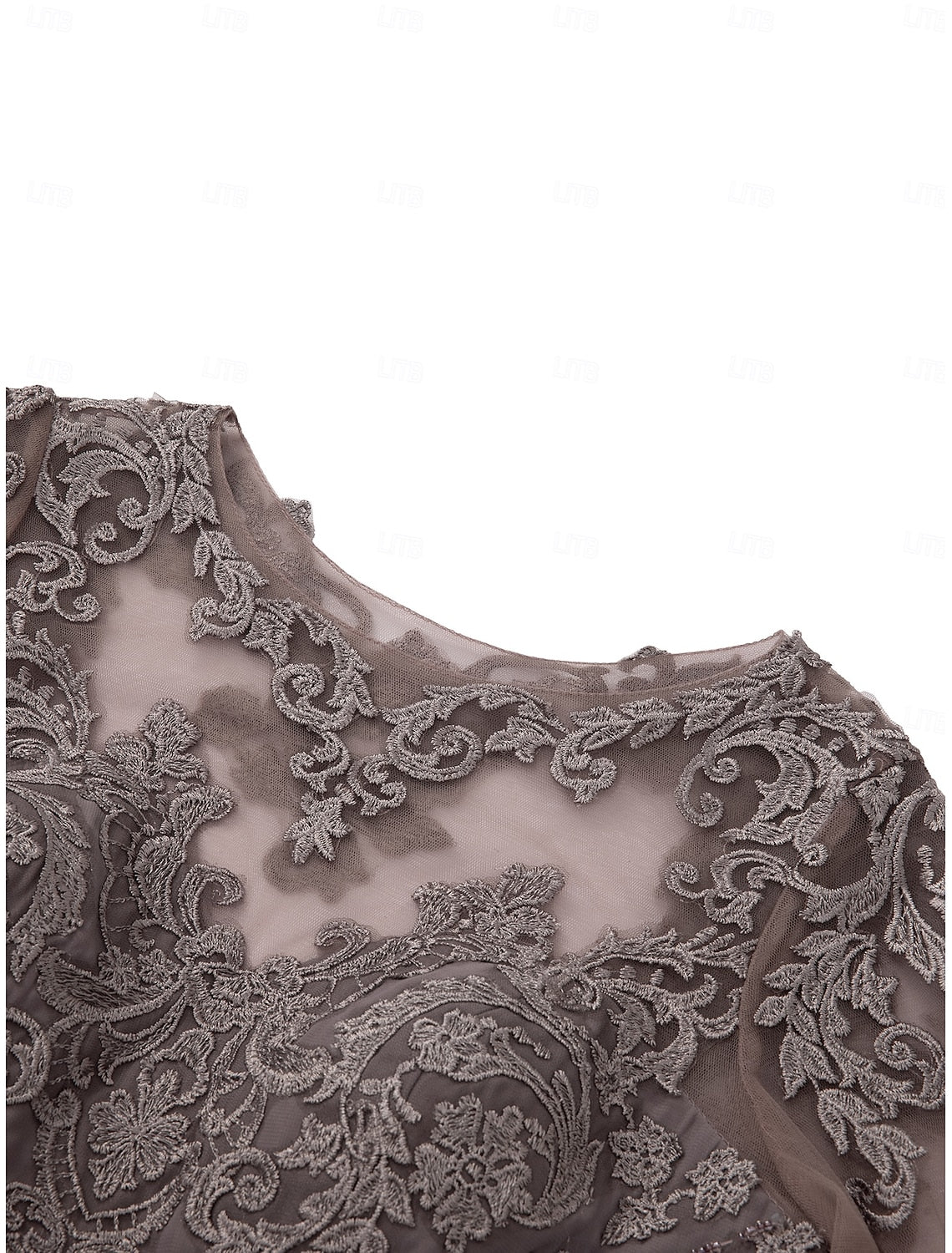 Buyishang A-Line Mother of the Bride Dress Wedding Guest Elegant Plus Size High Low V Neck Asymmetrical Ankle Length Chiffon Lace Half Sleeve with Beading Appliques free custom size